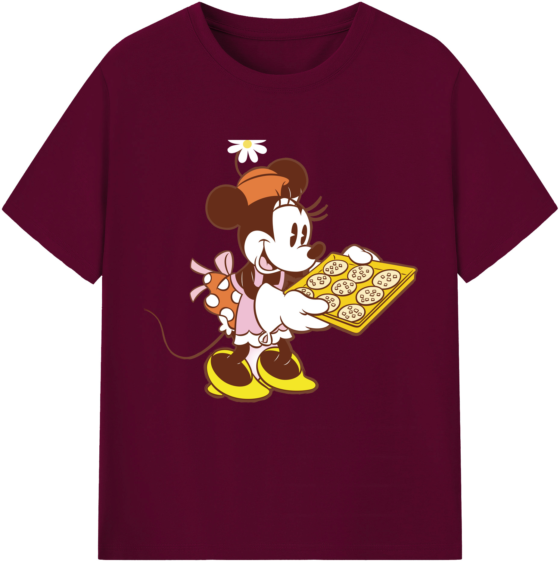 （画像用） ミッキーマウス Mickey Mouse レディースカジュアルプリントTシャツ（綿100％）